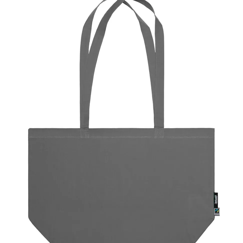 Breite Bio Stofftasche mit langen Henkeln Fairtrade