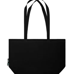 Breite Bio Stofftasche mit langen Henkeln Fairtrade