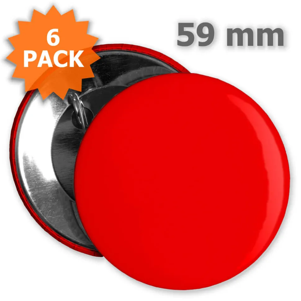 Button 59 mm - 6 Stück