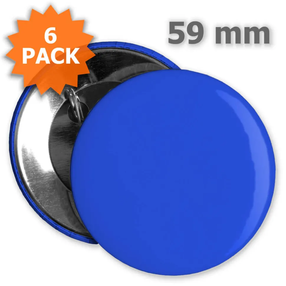 Button 59 mm - 6 Stück