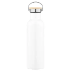 Edelstahl-Thermoflasche mit Bambusdeckel 750 ml (Sublimation)