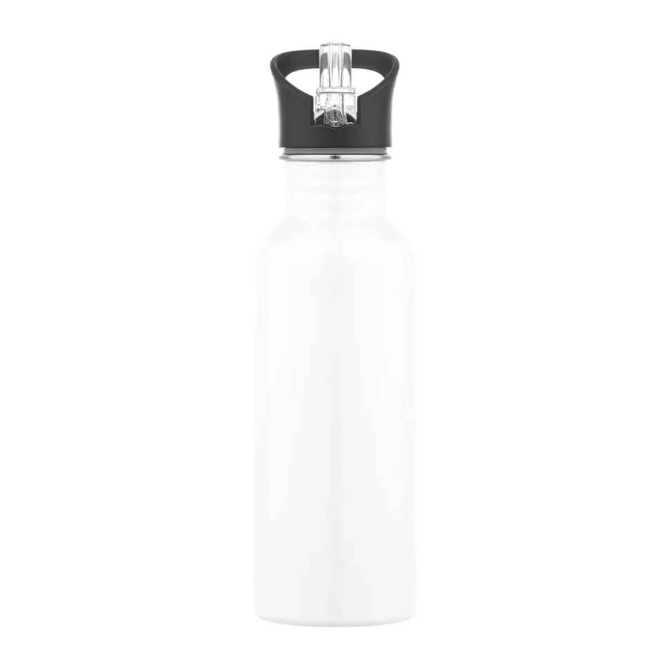 Edelstahl-Trinkflasche mit integriertem Trinkhalm 600 ml (Sublimation)