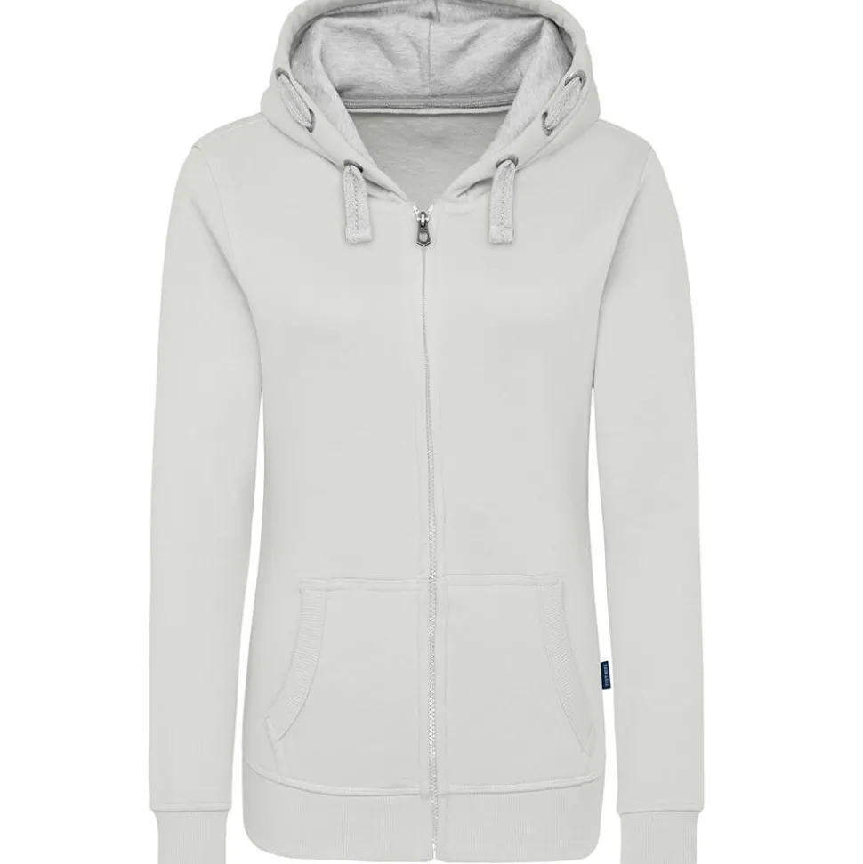 Frauen Kontrast Kapuzen-Sweatjacke - Fair4All