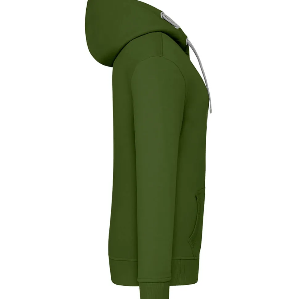 Frauen Kontrast Kapuzen-Sweatjacke - Fair4All