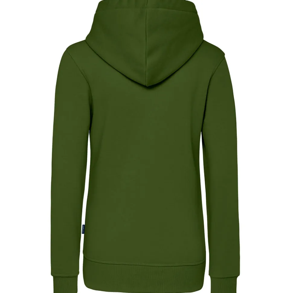 Frauen Kontrast Kapuzen-Sweatjacke - Fair4All