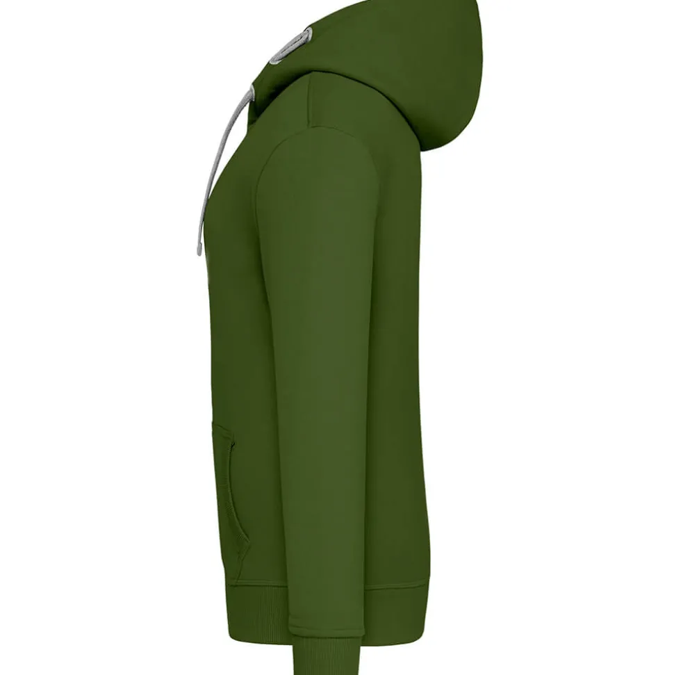 Frauen Kontrast Kapuzen-Sweatjacke - Fair4All