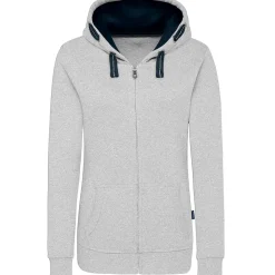 Frauen Kontrast Kapuzen-Sweatjacke - Fair4All