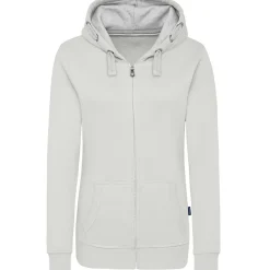 Frauen Kontrast Kapuzen-Sweatjacke in Übergröße - Fair4All