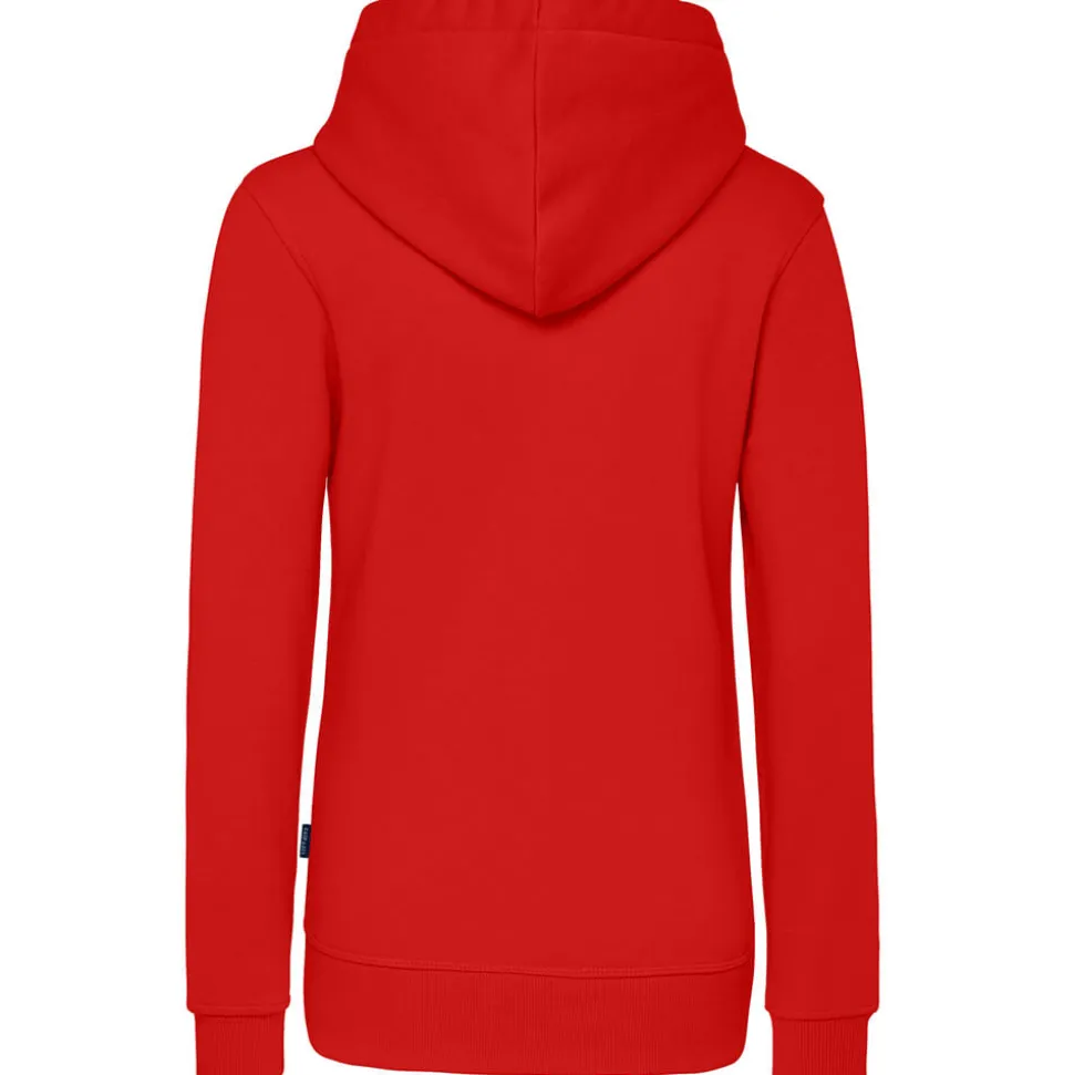Frauen Kontrast Kapuzen-Sweatjacke in Übergröße - Fair4All
