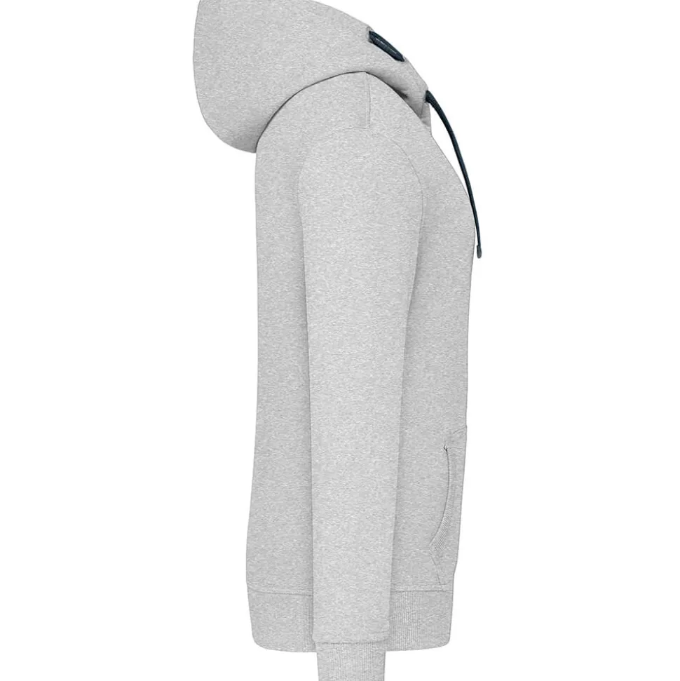 Frauen Kontrast Kapuzen-Sweatjacke in Übergröße - Fair4All