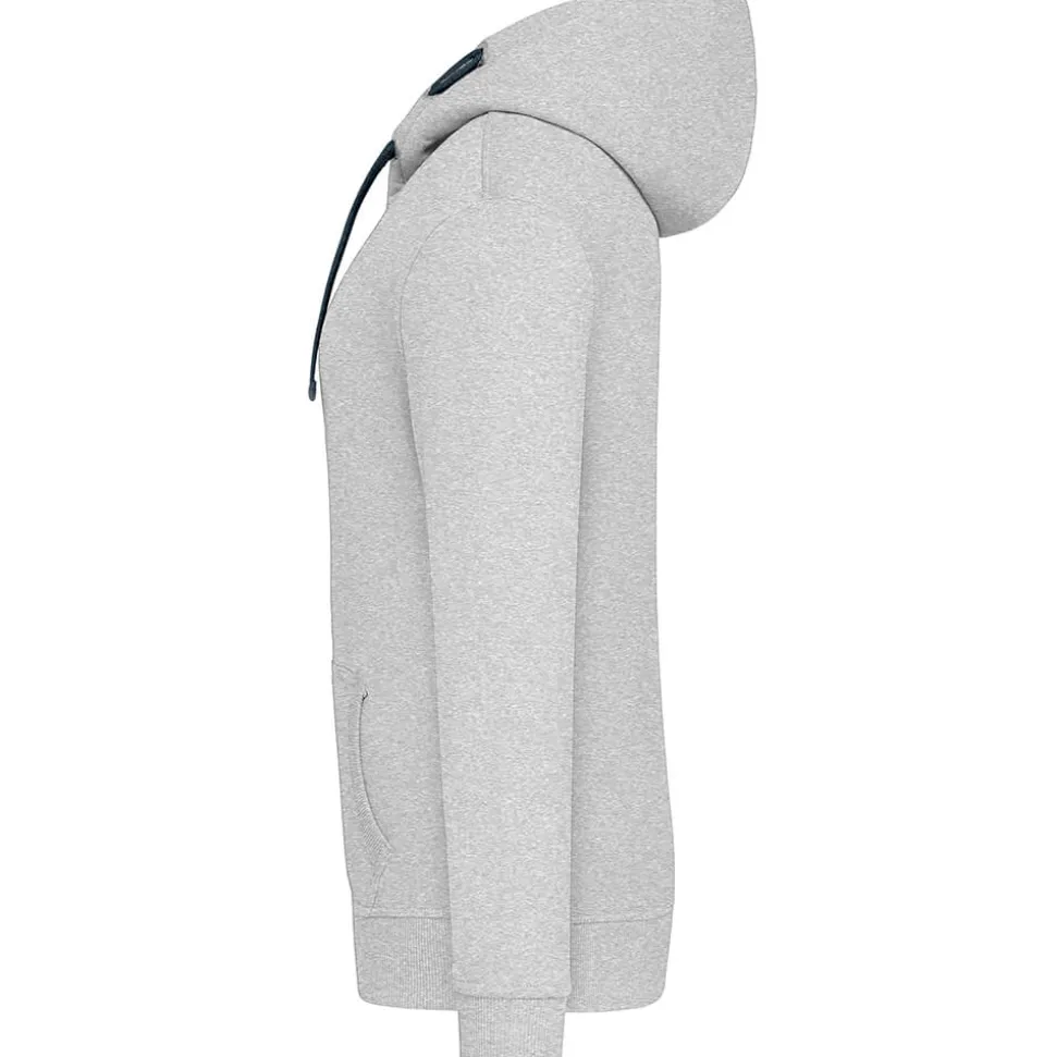 Frauen Kontrast Kapuzen-Sweatjacke in Übergröße - Fair4All