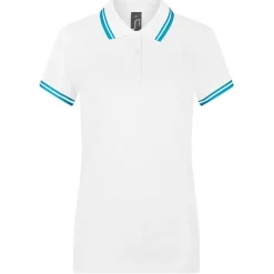 Frauen Kontrast Poloshirt Pasadena