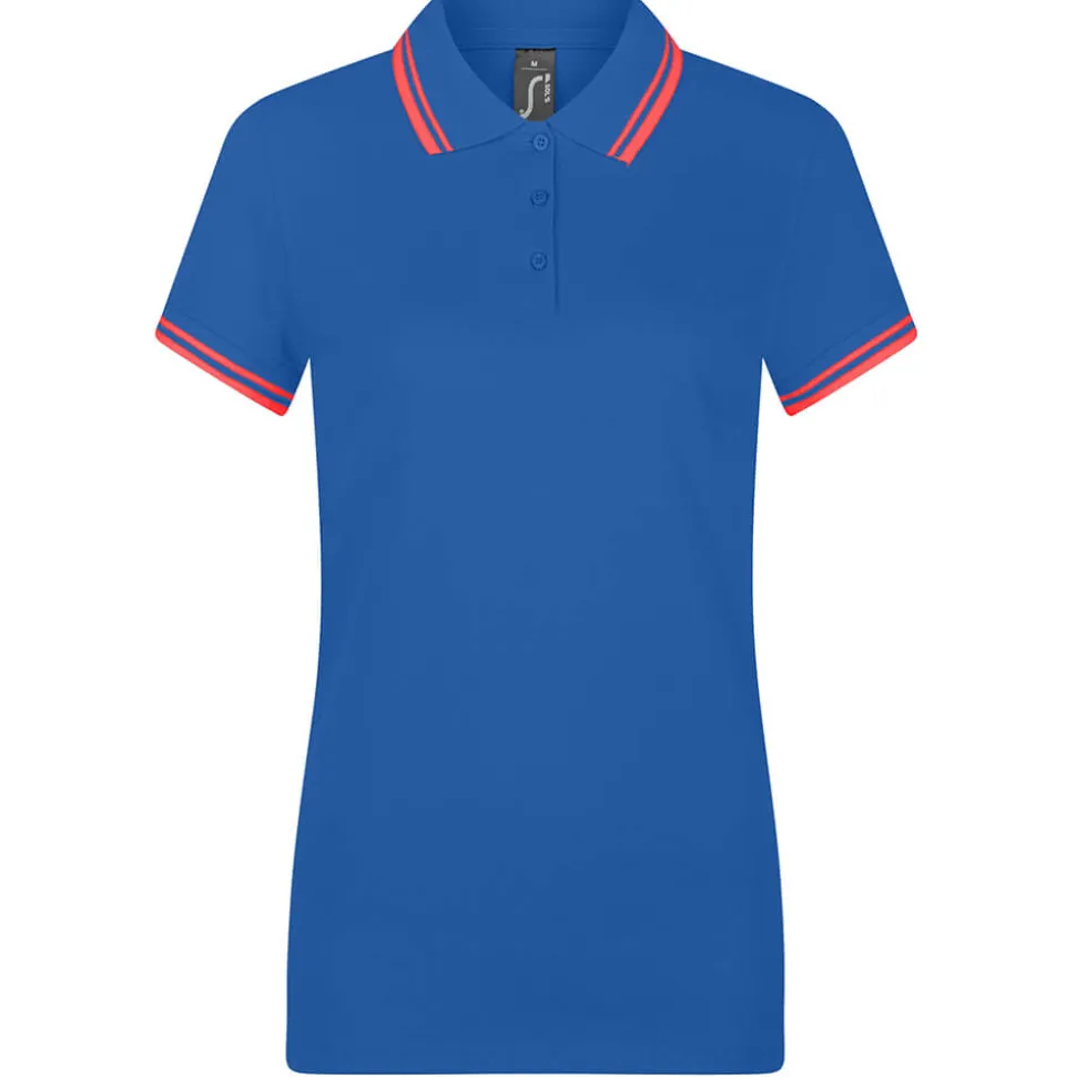 Frauen Kontrast Poloshirt Pasadena