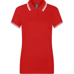 Frauen Kontrast Poloshirt Pasadena