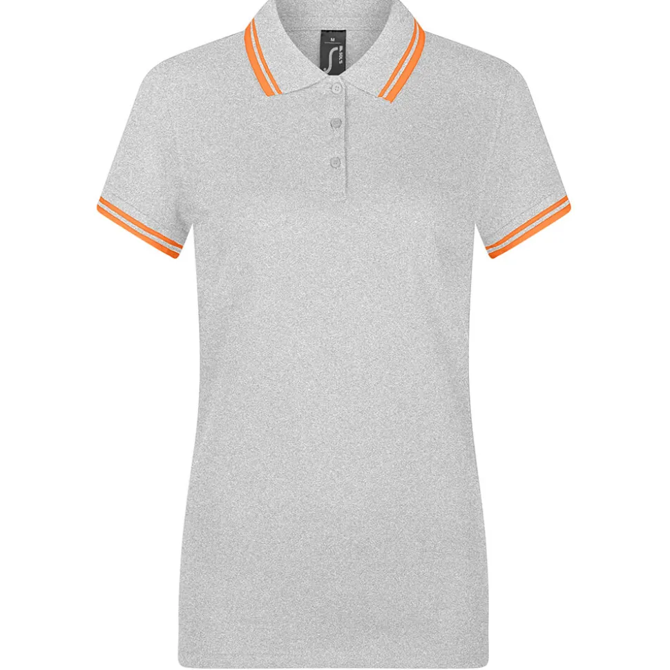 Frauen Kontrast Poloshirt Pasadena