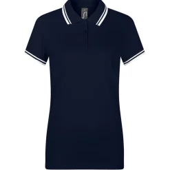 Frauen Kontrast Poloshirt Pasadena