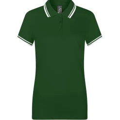 Frauen Kontrast Poloshirt Pasadena