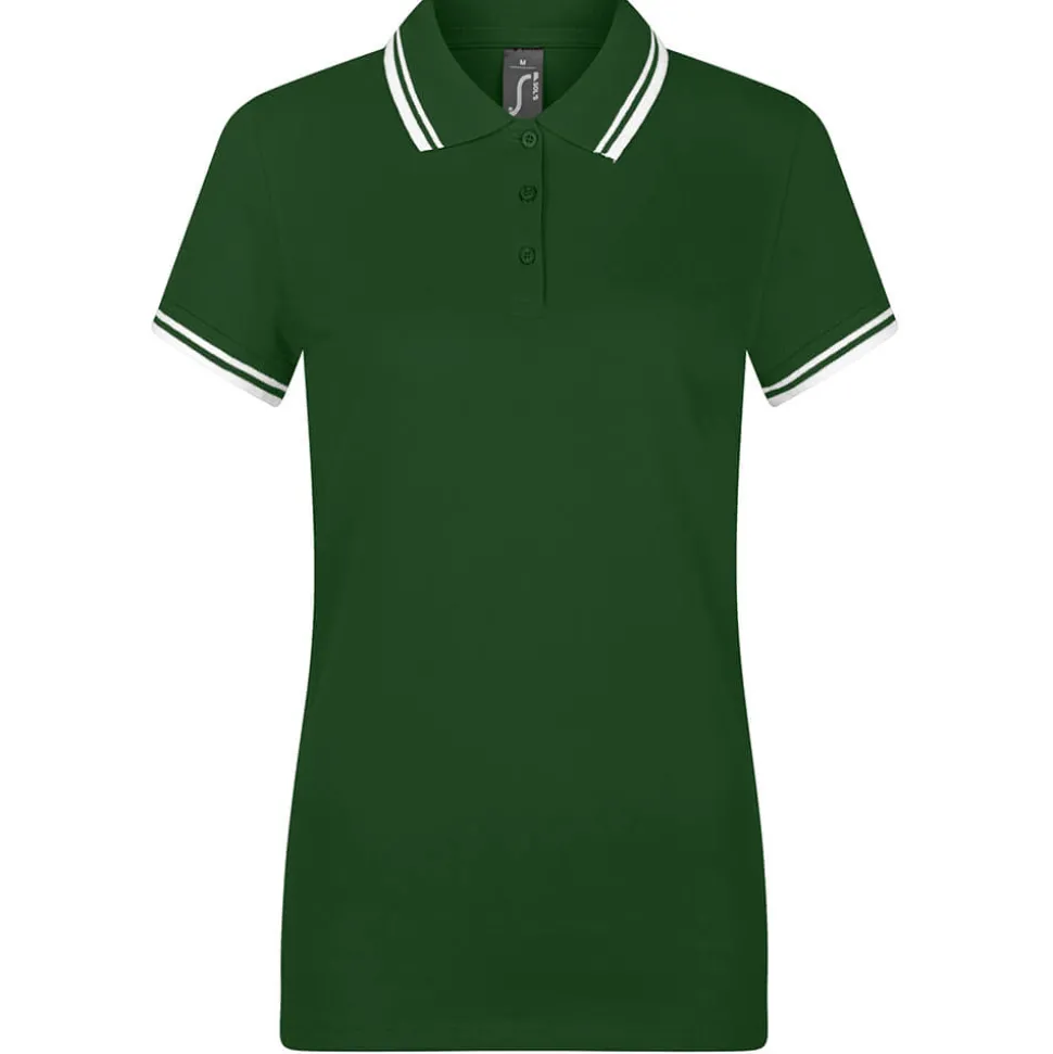 Frauen Kontrast Poloshirt Pasadena
