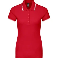 Frauen Kontrast Poloshirt Practice