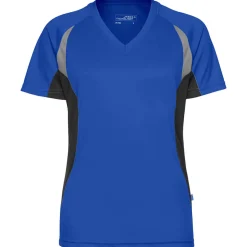 Frauen Kontrast V-Ausschnitt TOPCOOL® Laufshirt