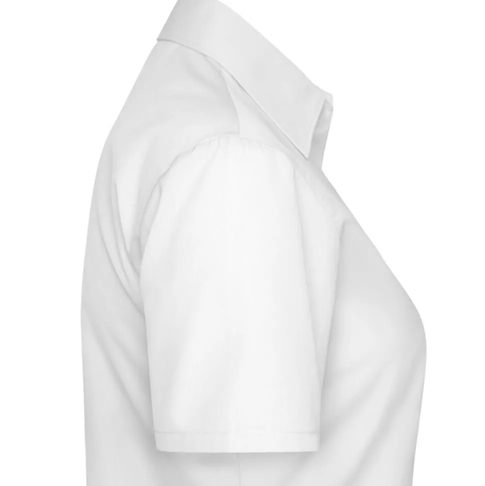 Frauen Kurzarm Popeline-Bluse