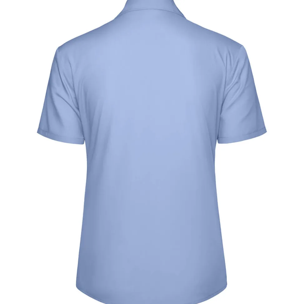 Frauen Kurzarm Popeline-Bluse