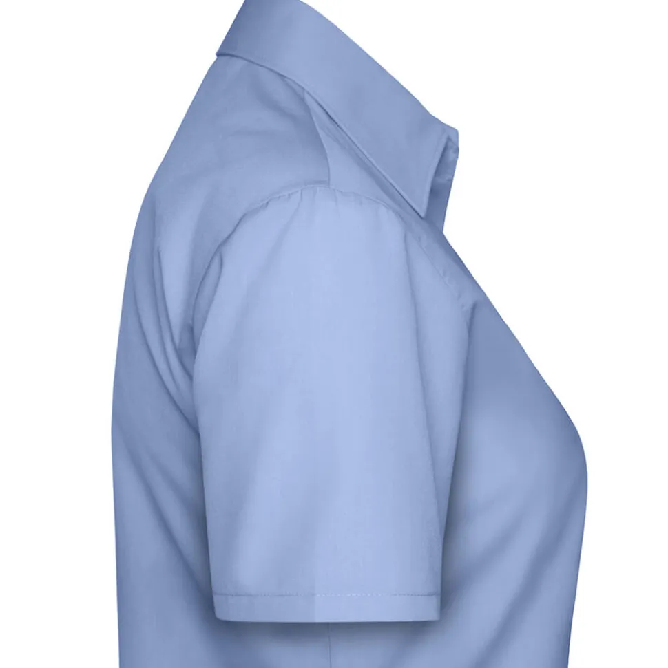 Frauen Kurzarm Popeline-Bluse