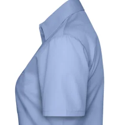 Frauen Kurzarm Popeline-Bluse