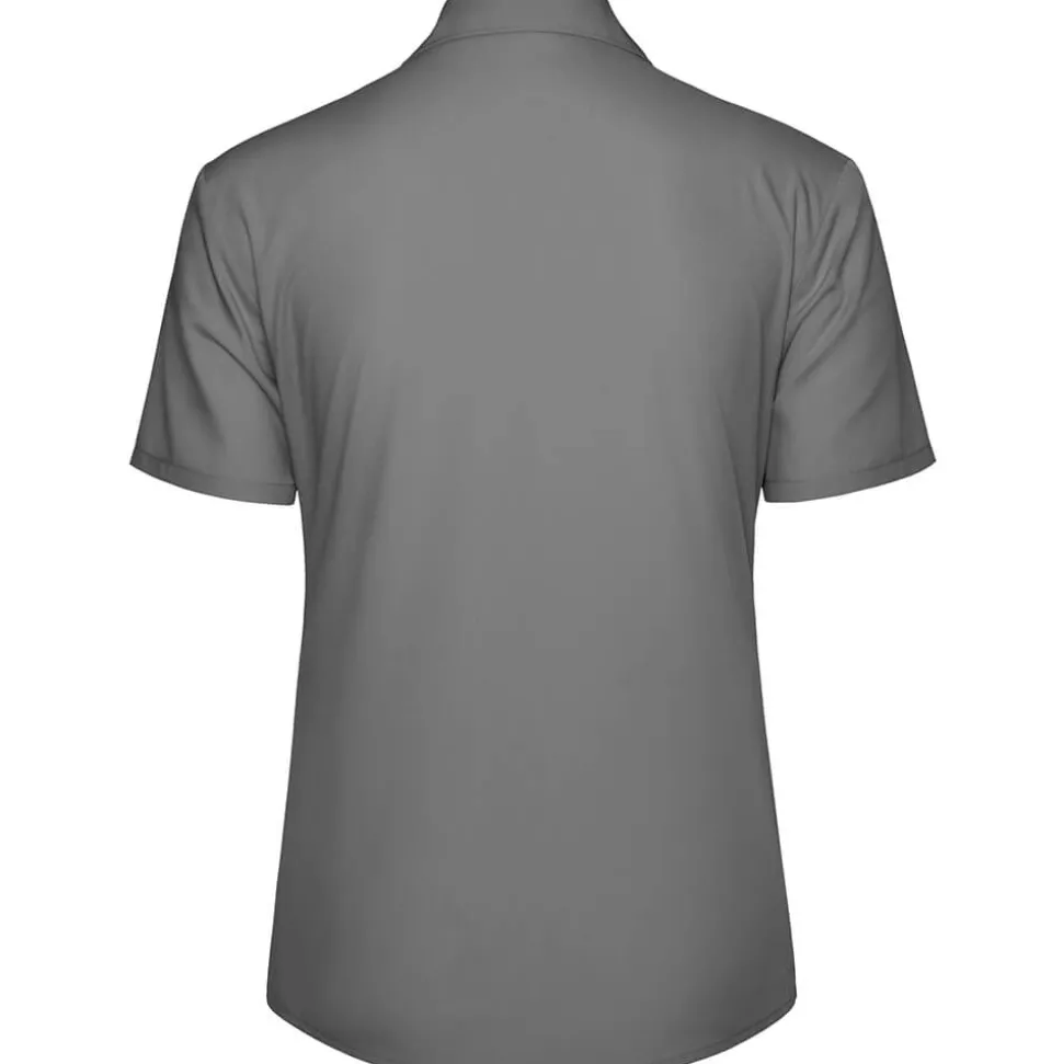 Frauen Kurzarm Popeline-Bluse