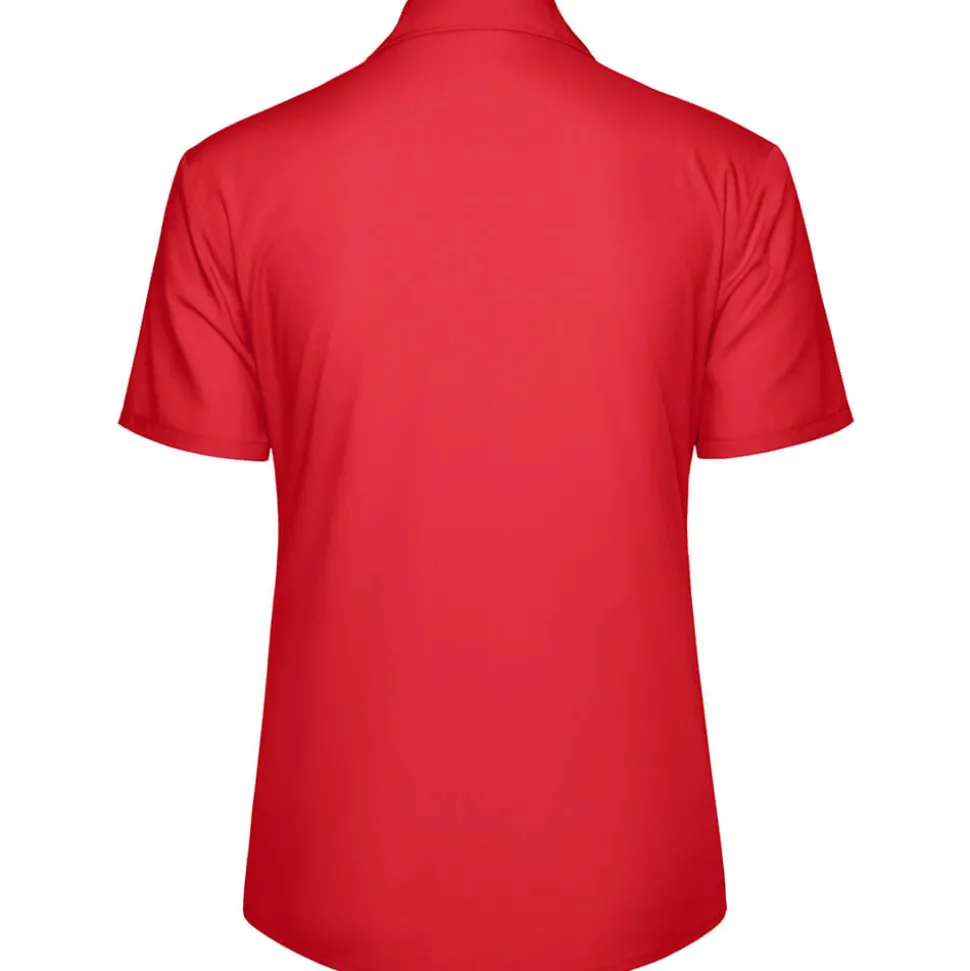 Frauen Kurzarm Popeline-Bluse