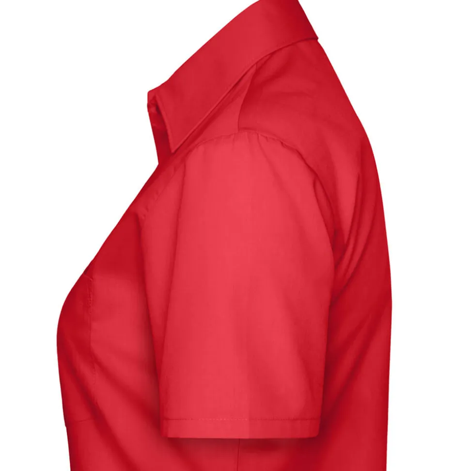 Frauen Kurzarm Popeline-Bluse
