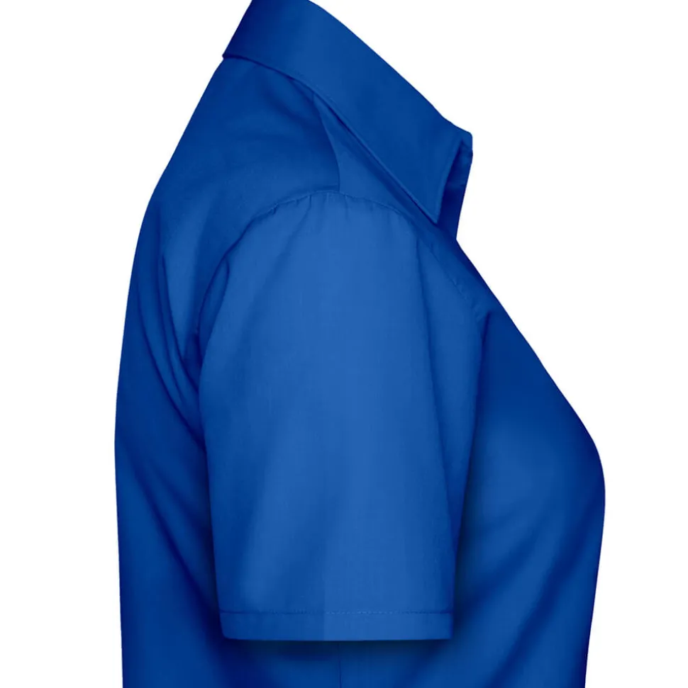 Frauen Kurzarm Popeline-Bluse