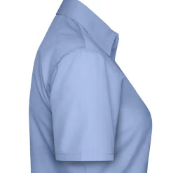 Frauen Kurzarm Popeline-Bluse in Übergröße