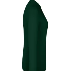 Frauen Langarm Fein-Piqué Poloshirt 180