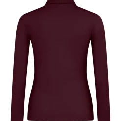 Frauen Langarm Fein-Piqué Poloshirt 180