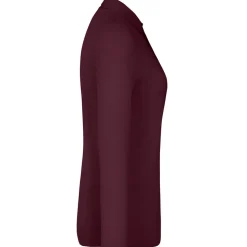 Frauen Langarm Fein-Piqué Poloshirt 180