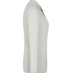 Frauen Langarm Fein-Piqué Poloshirt 210