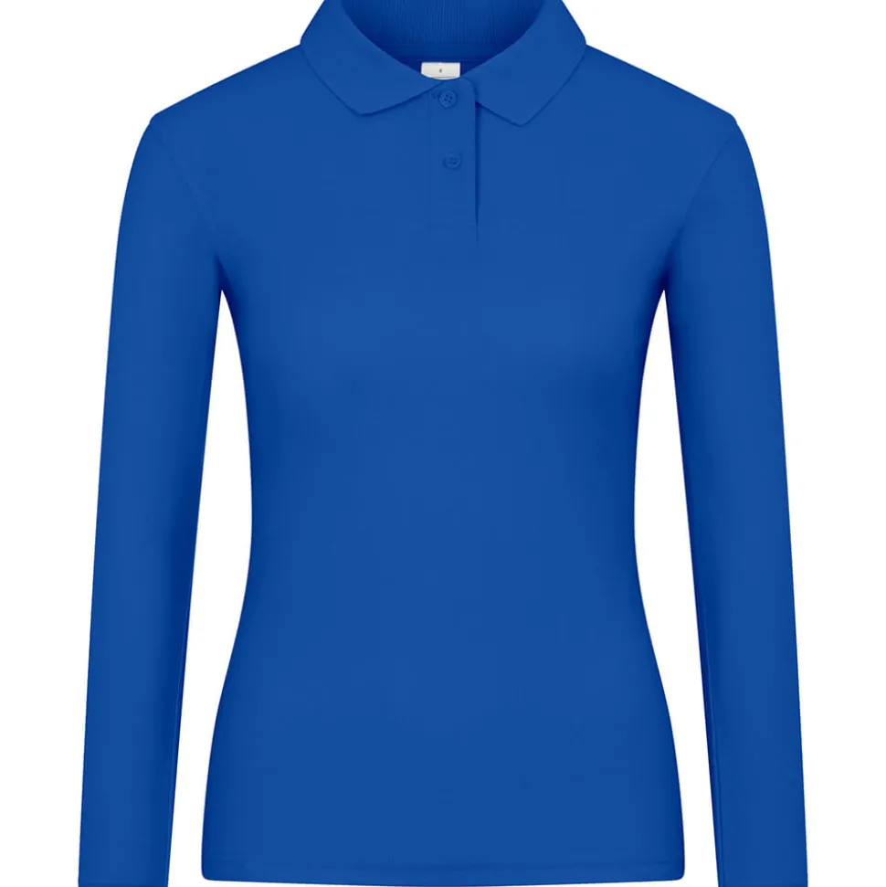 Frauen Langarm Piqué Poloshirt ID.001