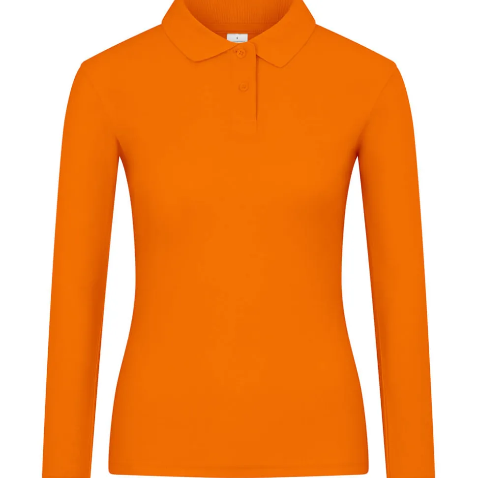 Frauen Langarm Piqué Poloshirt ID.001