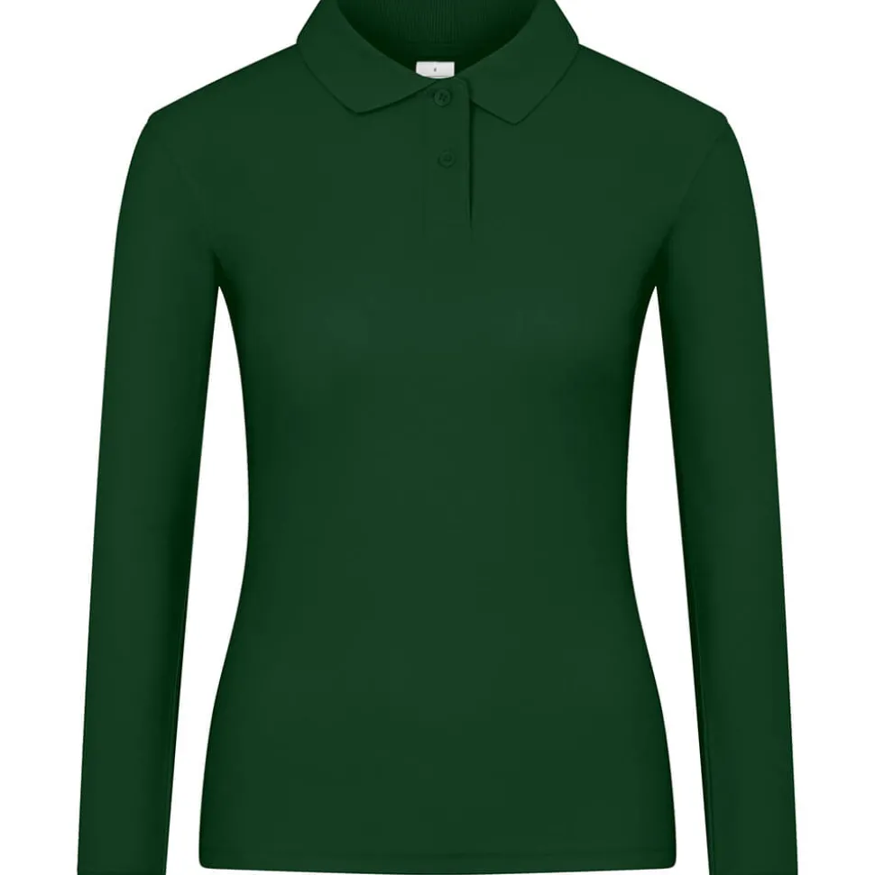 Frauen Langarm Piqué Poloshirt ID.001