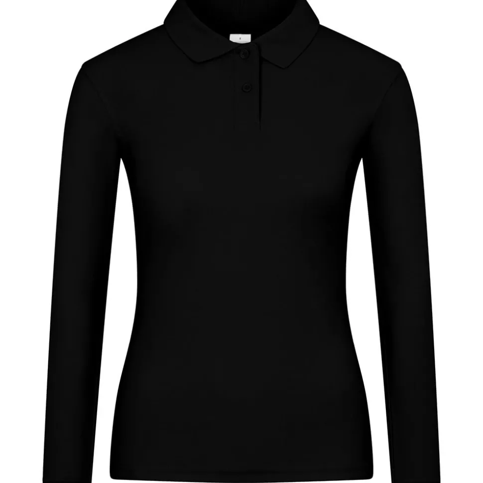 Frauen Langarm Piqué Poloshirt ID.001