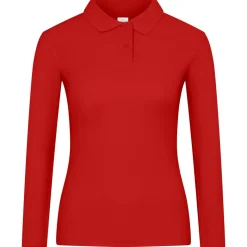 Frauen Langarm Piqué Poloshirt ID.001