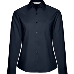 Frauen Langarm Popeline-Bluse