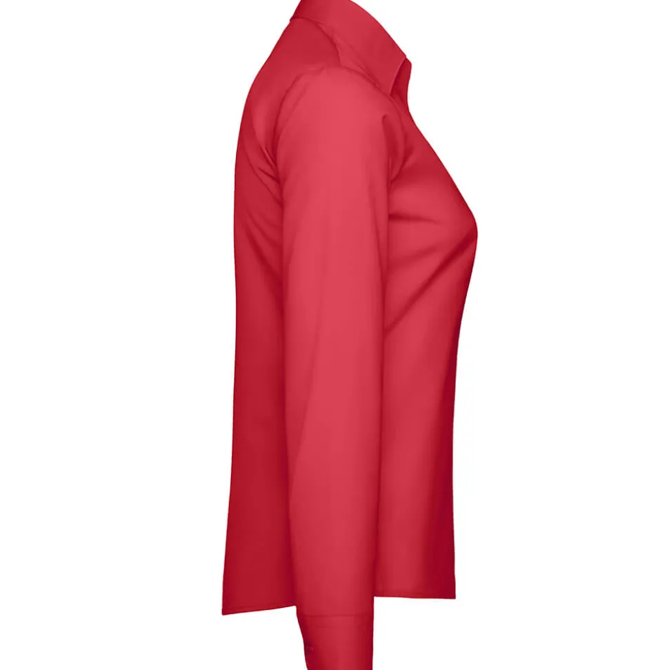 Frauen Langarm Popeline-Bluse