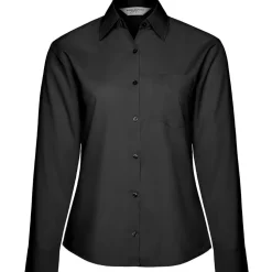 Frauen Langarm Popeline-Bluse