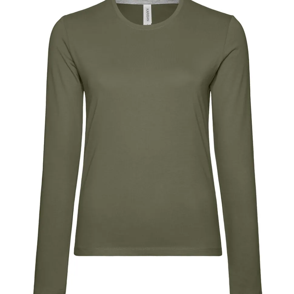 Frauen Rundhals Langarmshirt