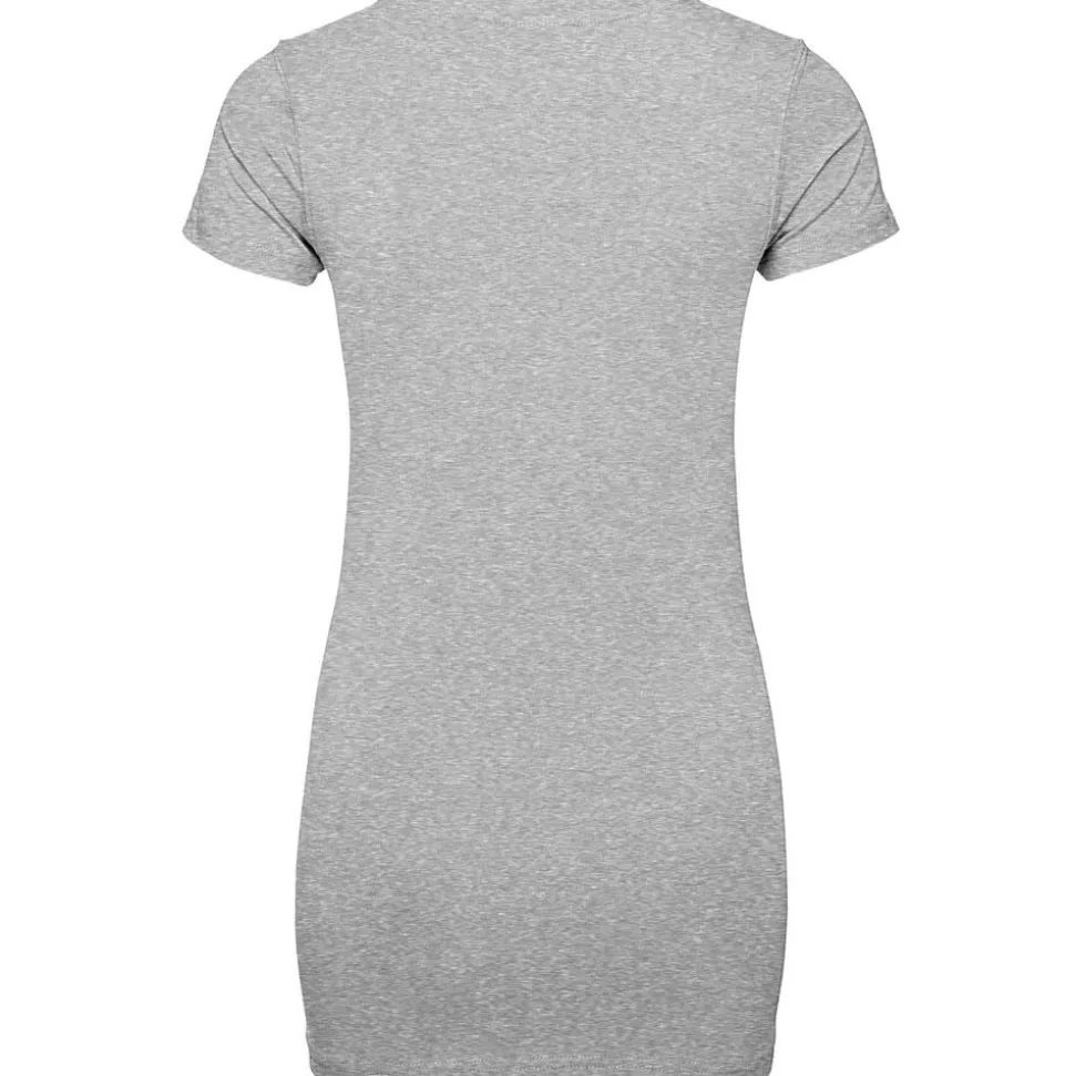 Frauen Slim Fit Longshirt mit V-Ausschnitt