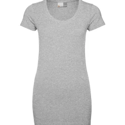 Frauen Slim Fit Longshirt mit V-Ausschnitt