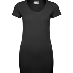 Frauen Slim Fit Longshirt mit V-Ausschnitt