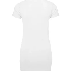 Frauen Slim Fit Longshirt mit V-Ausschnitt